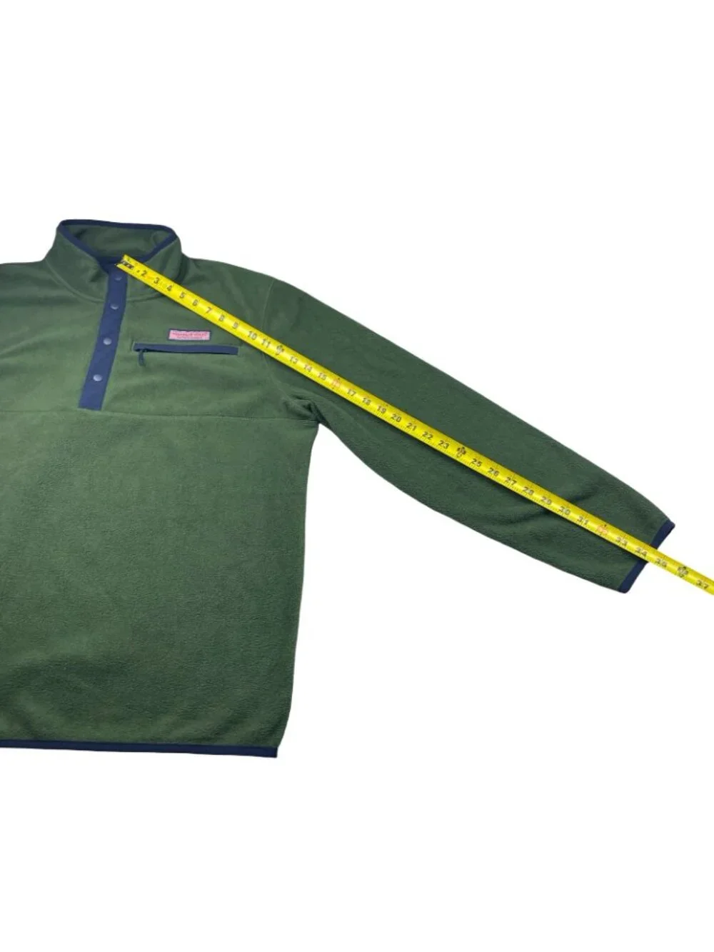 Vineyard Vines Men's Fleece Shep Shirt 1/4 Snap Button Pullover Green • XL_6